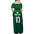 Custom Ireland Rugby Go Shamrocks Family Matching Off Shoulder Maxi Dress and Hawaiian Shirt - Wonder Print Shop