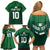 Custom Ireland Rugby Go Shamrocks Family Matching Off Shoulder Short Dress and Hawaiian Shirt - Wonder Print Shop