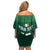 Custom Ireland Rugby Go Shamrocks Family Matching Off Shoulder Short Dress and Hawaiian Shirt - Wonder Print Shop