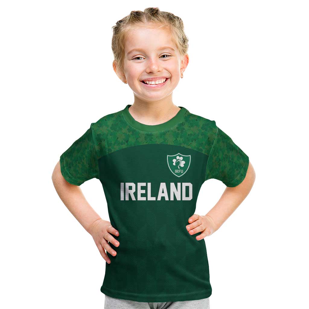 Custom Ireland Rugby Go Shamrocks Kid T Shirt - Wonder Print Shop