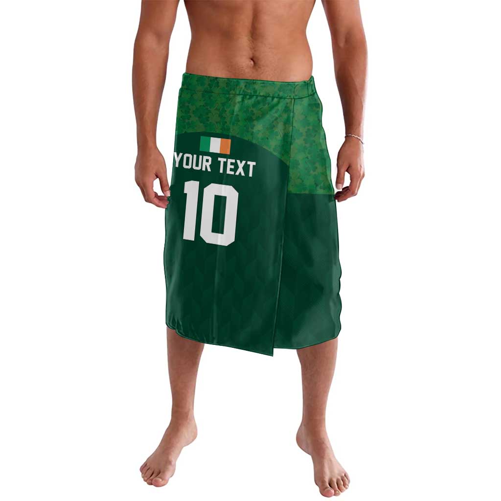 Green rugby wrap skirt with elastic waistband and printed number 10 at front