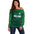 Custom Ireland Rugby Go Shamrocks Off Shoulder Sweater - Wonder Print Shop