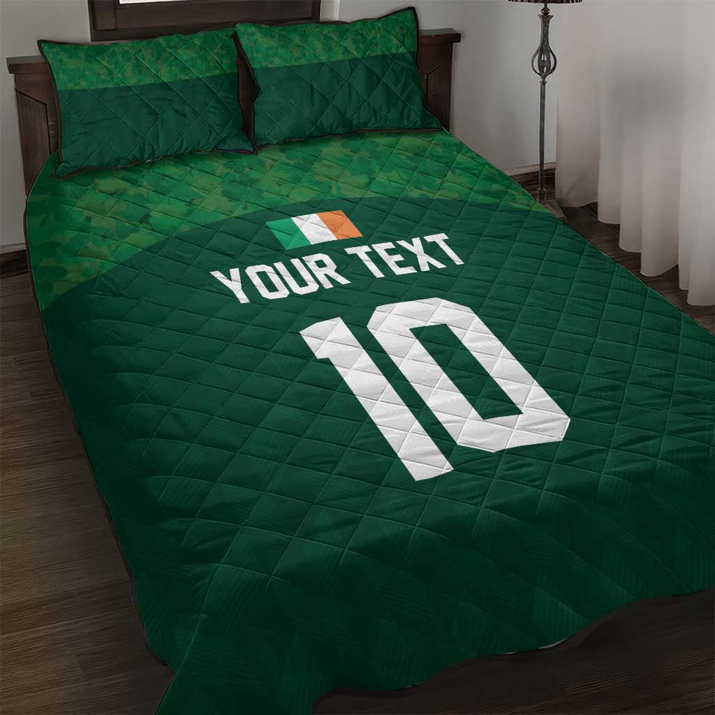 Custom Ireland Rugby Go Shamrocks Quilt Bed Set