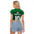 Custom Ireland Rugby Go Shamrocks Raglan Cropped T Shirt