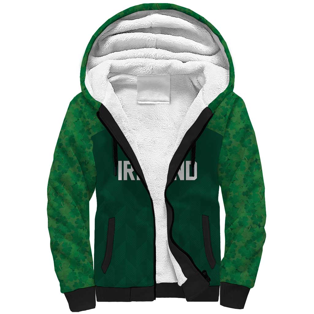 Custom Ireland Rugby Go Shamrocks Sherpa Hoodie