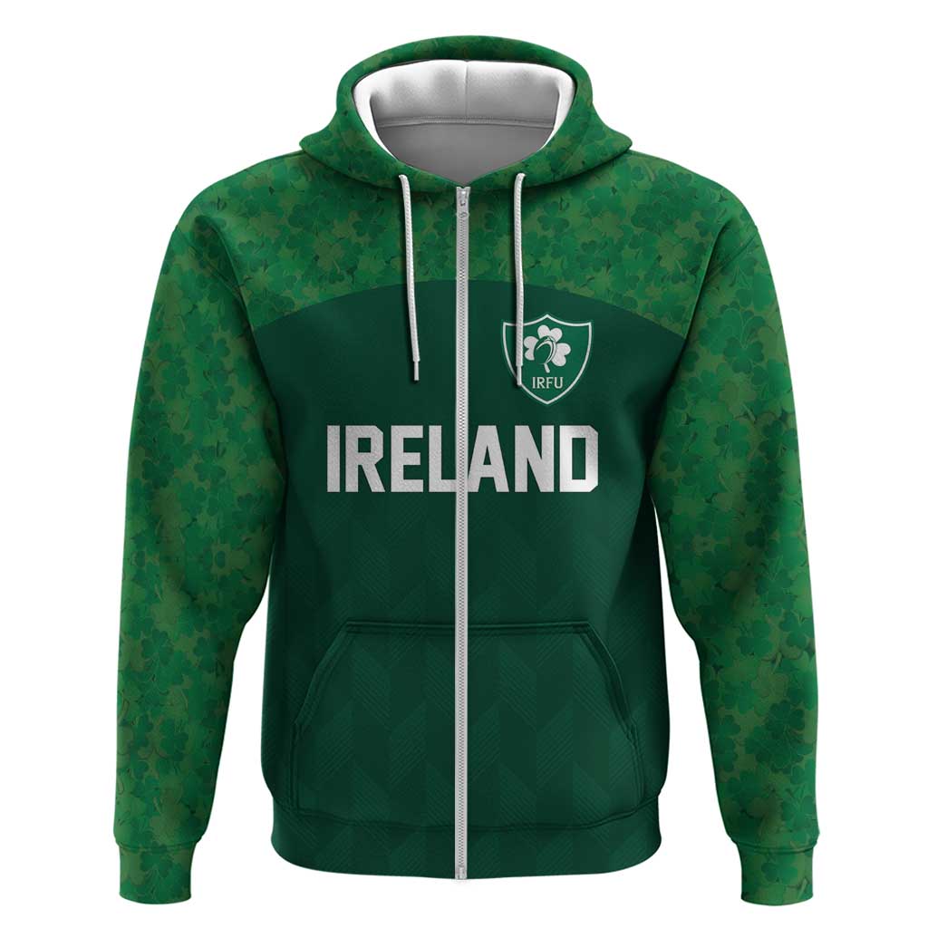 Custom Ireland Rugby Go Shamrocks Zip Hoodie