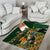 Personalized South Africa Versus Ireland Rugby Area Rug The Springbok Mascot and Celtic Cross Together - Wonder Print Shop