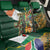 Personalized South Africa Versus Ireland Rugby Back Car Seat Cover The Springbok Mascot and Celtic Cross Together - Wonder Print Shop