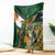 Personalized South Africa Versus Ireland Rugby Blanket The Springbok Mascot and Celtic Cross Together