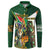 Personalized South Africa Versus Ireland Rugby Button Sweatshirt The Springbok Mascot and Celtic Cross Together - Wonder Print Shop