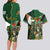 Personalized South Africa Versus Ireland Rugby Couples Matching Long Sleeve Bodycon Dress and Hawaiian Shirt The Springbok Mascot and Celtic Cross Together - Wonder Print Shop