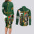 Personalized South Africa Versus Ireland Rugby Couples Matching Long Sleeve Bodycon Dress and Long Sleeve Button Shirt The Springbok Mascot and Celtic Cross Together - Wonder Print Shop