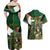 Personalized South Africa Versus Ireland Rugby Couples Matching Off Shoulder Maxi Dress and Hawaiian Shirt The Springbok Mascot and Celtic Cross Together - Wonder Print Shop