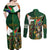 Personalized South Africa Versus Ireland Rugby Couples Matching Off Shoulder Maxi Dress and Long Sleeve Button Shirt The Springbok Mascot and Celtic Cross Together - Wonder Print Shop