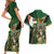 Personalized South Africa Versus Ireland Rugby Couples Matching Short Sleeve Bodycon Dress and Hawaiian Shirt The Springbok Mascot and Celtic Cross Together - Wonder Print Shop