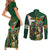 Personalized South Africa Versus Ireland Rugby Couples Matching Short Sleeve Bodycon Dress and Long Sleeve Button Shirt The Springbok Mascot and Celtic Cross Together - Wonder Print Shop