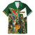 Personalized South Africa Versus Ireland Rugby Family Matching Long Sleeve Bodycon Dress and Hawaiian Shirt The Springbok Mascot and Celtic Cross Together - Wonder Print Shop