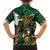 Personalized South Africa Versus Ireland Rugby Family Matching Off The Shoulder Long Sleeve Dress and Hawaiian Shirt The Springbok Mascot and Celtic Cross Together - Wonder Print Shop