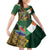 Personalized South Africa Versus Ireland Rugby Family Matching Off Shoulder Maxi Dress and Hawaiian Shirt The Springbok Mascot and Celtic Cross Together - Wonder Print Shop