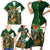 Personalized South Africa Versus Ireland Rugby Family Matching Short Sleeve Bodycon Dress and Hawaiian Shirt The Springbok Mascot and Celtic Cross Together - Wonder Print Shop