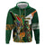 Personalized South Africa Versus Ireland Rugby Hoodie The Springbok Mascot and Celtic Cross Together - Wonder Print Shop