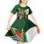 Personalized South Africa Versus Ireland Rugby Kid Short Sleeve Dress The Springbok Mascot and Celtic Cross Together - Wonder Print Shop