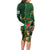 Personalized South Africa Versus Ireland Rugby Long Sleeve Bodycon Dress The Springbok Mascot and Celtic Cross Together - Wonder Print Shop