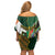 Personalized South Africa Versus Ireland Rugby Off Shoulder Short Dress The Springbok Mascot and Celtic Cross Together - Wonder Print Shop