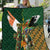 Personalized South Africa Versus Ireland Rugby Quilt The Springbok Mascot and Celtic Cross Together