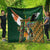 Personalized South Africa Versus Ireland Rugby Quilt The Springbok Mascot and Celtic Cross Together