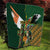 Personalized South Africa Versus Ireland Rugby Quilt The Springbok Mascot and Celtic Cross Together