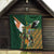 Personalized South Africa Versus Ireland Rugby Quilt The Springbok Mascot and Celtic Cross Together