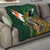 Personalized South Africa Versus Ireland Rugby Quilt The Springbok Mascot and Celtic Cross Together