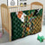 Personalized South Africa Versus Ireland Rugby Quilt The Springbok Mascot and Celtic Cross Together