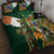 Personalized South Africa Versus Ireland Rugby Quilt Bed Set The Springbok Mascot and Celtic Cross Together