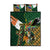 Personalized South Africa Versus Ireland Rugby Quilt Bed Set The Springbok Mascot and Celtic Cross Together