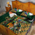 Personalized South Africa Versus Ireland Rugby Quilt Bed Set The Springbok Mascot and Celtic Cross Together