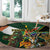 Personalized South Africa Versus Ireland Rugby Round Carpet The Springbok Mascot and Celtic Cross Together