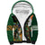 Personalized South Africa Versus Ireland Rugby Sherpa Hoodie The Springbok Mascot and Celtic Cross Together