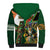 Personalized South Africa Versus Ireland Rugby Sherpa Hoodie The Springbok Mascot and Celtic Cross Together