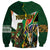 Personalized South Africa Versus Ireland Rugby Sweatshirt The Springbok Mascot and Celtic Cross Together