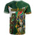 Personalized South Africa Versus Ireland Rugby T Shirt The Springbok Mascot and Celtic Cross Together