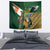 Personalized South Africa Versus Ireland Rugby Tapestry The Springbok Mascot and Celtic Cross Together