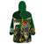 Personalized South Africa Versus Ireland Rugby Wearable Blanket Hoodie The Springbok Mascot and Celtic Cross Together