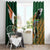 Personalized South Africa Versus Ireland Rugby Window Curtain The Springbok Mascot and Celtic Cross Together