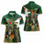 Personalized South Africa Versus Ireland Rugby Women Polo Shirt The Springbok Mascot and Celtic Cross Together