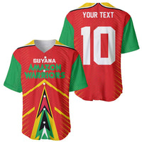 Custom Guyana Cricket Amazon Warriors Baseball Jersey Green Red Gold Glory - Wonder Print Shop