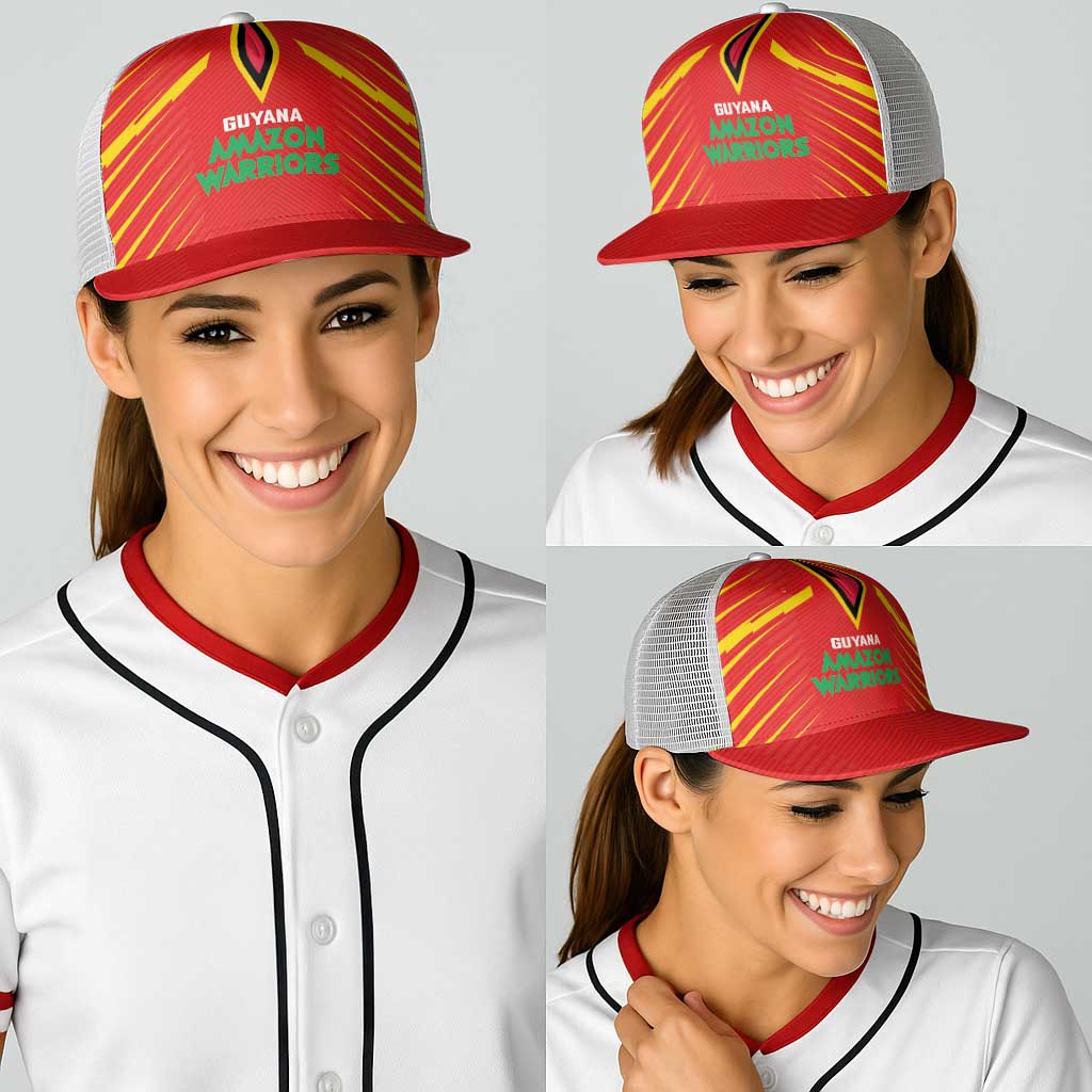 Guyana Cricket Amazon Warriors Baseball Net Cap Green Red Gold Glory - Wonder Print Shop