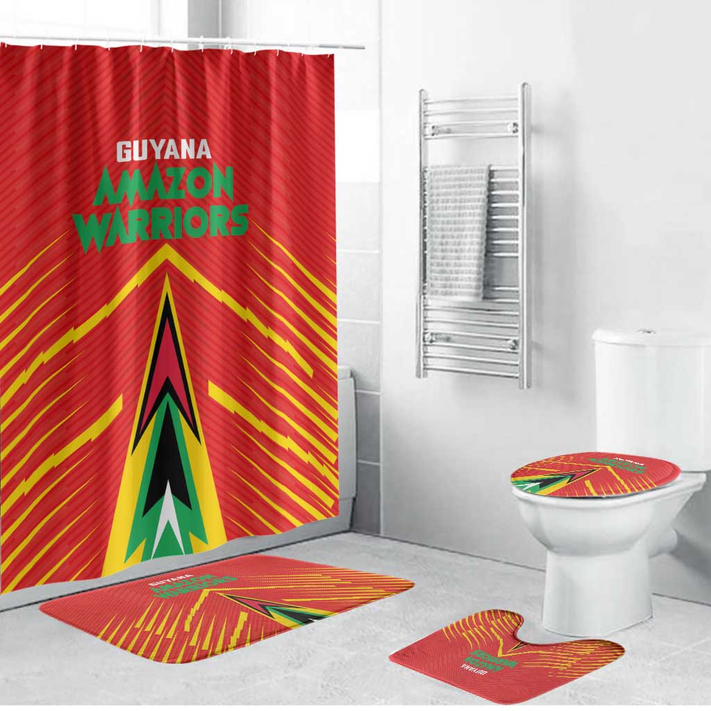 Guyana Cricket Amazon Warriors Bathroom Set Green Red Gold Glory - Wonder Print Shop