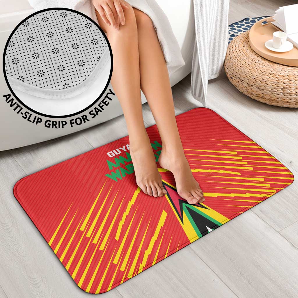 Guyana Cricket Amazon Warriors Bathroom Set Green Red Gold Glory - Wonder Print Shop